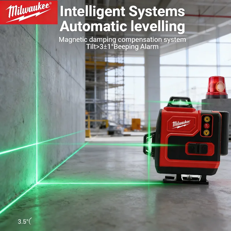 Laser Level 16 Lines 4D Green - Orijinal Milwaukee 4D 16 Çizgili Lazer,