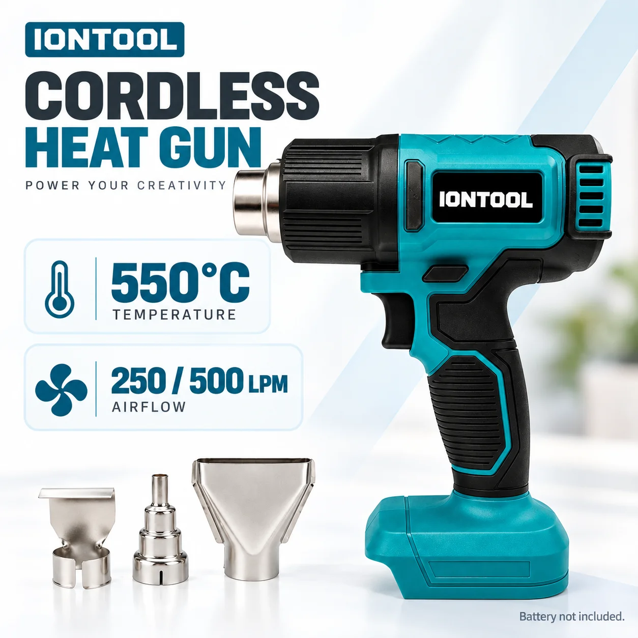 IONTOOL 550 ℃   Çift Hızlı, Ko - Cordless Heat Gun For Shrink Tubing incelemesi ve fiyatı