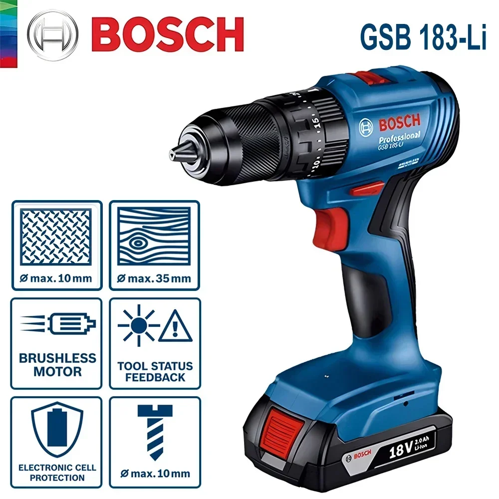 Bosch GSB183-LI 18V Şarjlı Dar - Brushless Cordless Electric Drill 18V incelemesi ve fiyatı
